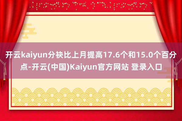 开云kaiyun分袂比上月提高17.6个和15.0个百分点-开云(中国)Kaiyun官方网站 登录入口