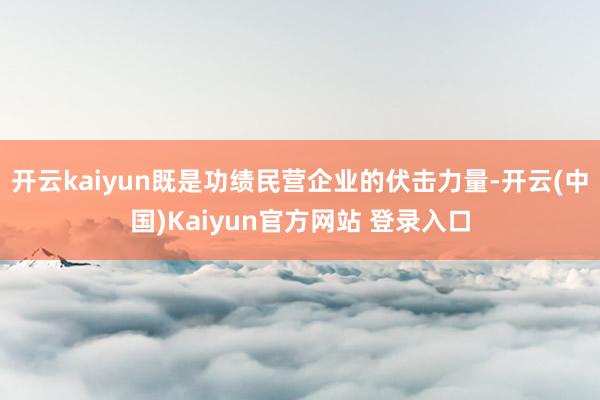 开云kaiyun既是功绩民营企业的伏击力量-开云(中国)Kaiyun官方网站 登录入口