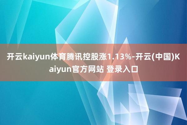 开云kaiyun体育腾讯控股涨1.13%-开云(中国)Kaiyun官方网站 登录入口