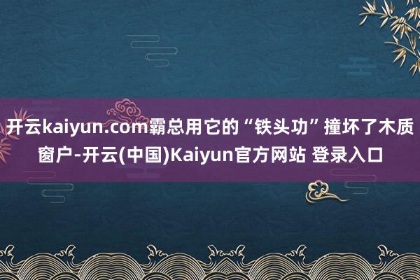开云kaiyun.com霸总用它的“铁头功”撞坏了木质窗户-开云(中国)Kaiyun官方网站 登录入口