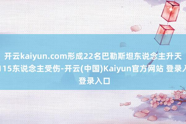 开云kaiyun.com形成22名巴勒斯坦东说念主升天、115东说念主受伤-开云(中国)Kaiyun官方网站 登录入口