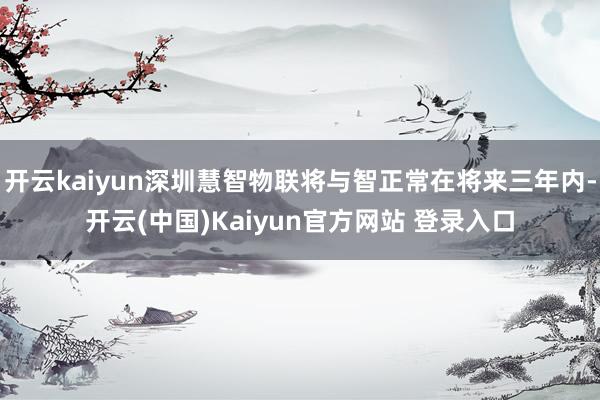 开云kaiyun深圳慧智物联将与智正常在将来三年内-开云(中国)Kaiyun官方网站 登录入口