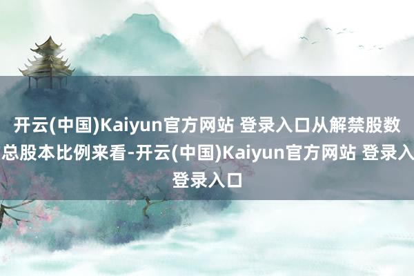开云(中国)Kaiyun官方网站 登录入口从解禁股数占总股本比例来看-开云(中国)Kaiyun官方网站 登录入口