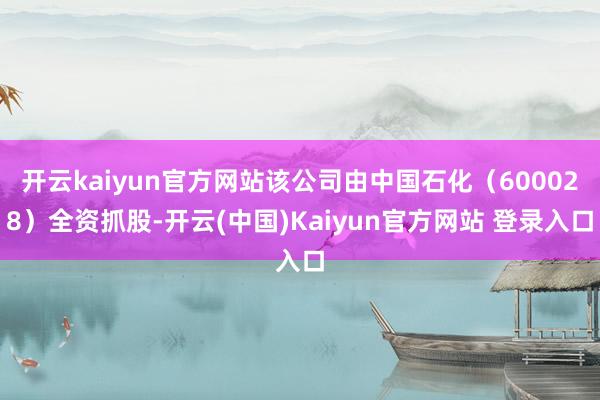 开云kaiyun官方网站该公司由中国石化（600028）全资抓股-开云(中国)Kaiyun官方网站 登录入口