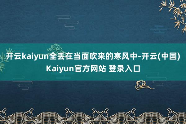 开云kaiyun全丢在当面吹来的寒风中-开云(中国)Kaiyun官方网站 登录入口