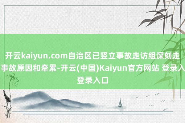 开云kaiyun.com自治区已竖立事故走访组深刻走访事故原因和牵累-开云(中国)Kaiyun官方网站 登录入口