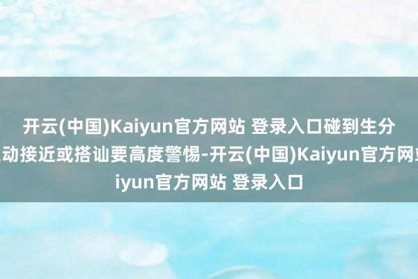 开云(中国)Kaiyun官方网站 登录入口碰到生分东说念主主动接近或搭讪要高度警惕-开云(中国)Kaiyun官方网站 登录入口