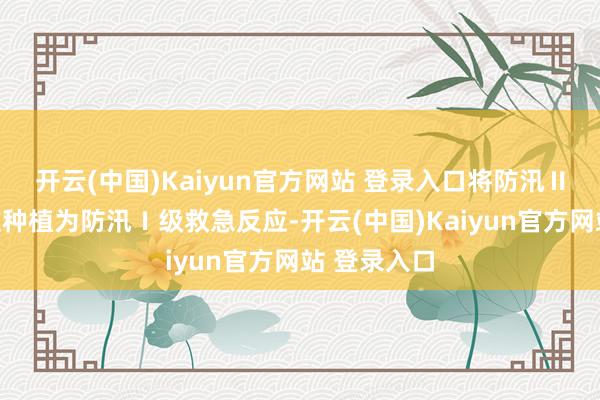 开云(中国)Kaiyun官方网站 登录入口将防汛Ⅱ级救急反应种植为防汛Ⅰ级救急反应-开云(中国)Kaiyun官方网站 登录入口