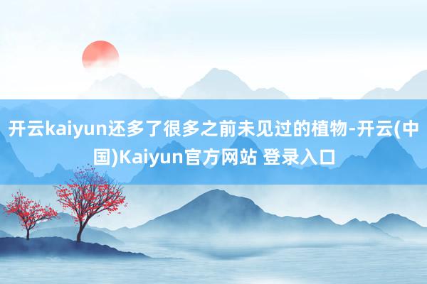 开云kaiyun还多了很多之前未见过的植物-开云(中国)Kaiyun官方网站 登录入口