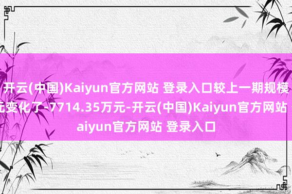 开云(中国)Kaiyun官方网站 登录入口较上一期规模2.56亿元变化了-7714.35万元-开云(中国)Kaiyun官方网站 登录入口